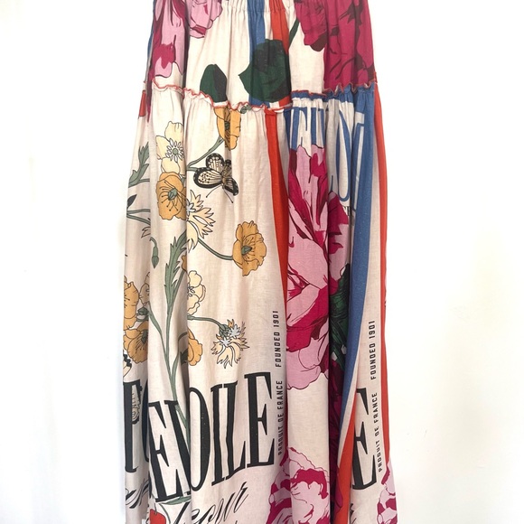 Maeve linen blend printed Maxi Skirt - Picture 4 of 9